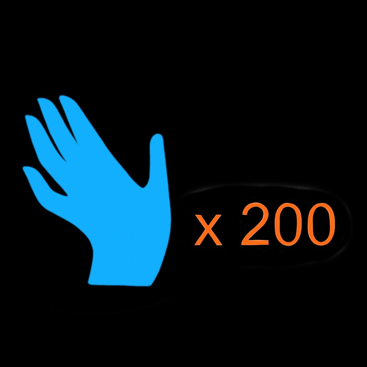 blue biodegradable nitrile gloves (200 per box)