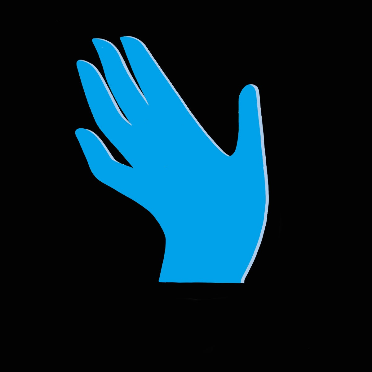 blue biodegradable nitrile gloves (200 per box)