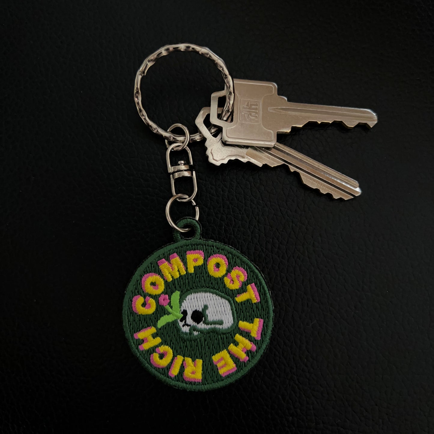 Compost The Rich Keychain