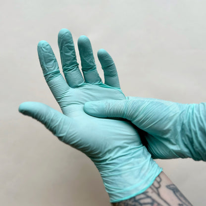 Mint Biodegradable Nitrile Gloves